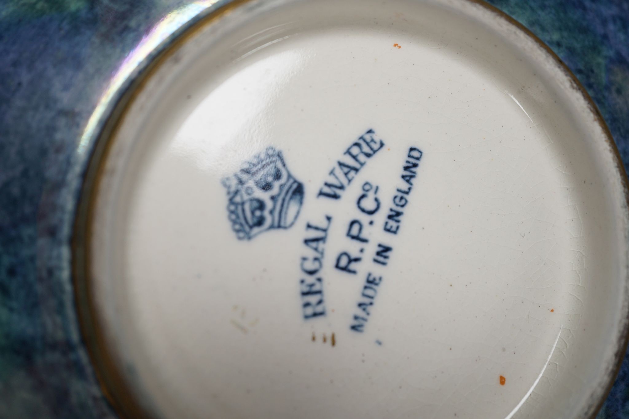 A Royal Crown Derby Imari pattern 2451 coffee can and saucer and a Regal ware lustre bowl 18.5cm
